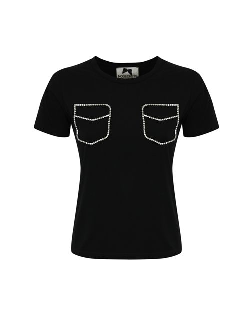 T-shirt taschine strass Nero NO SECRETS | 251NS157LIQUIRIZIA